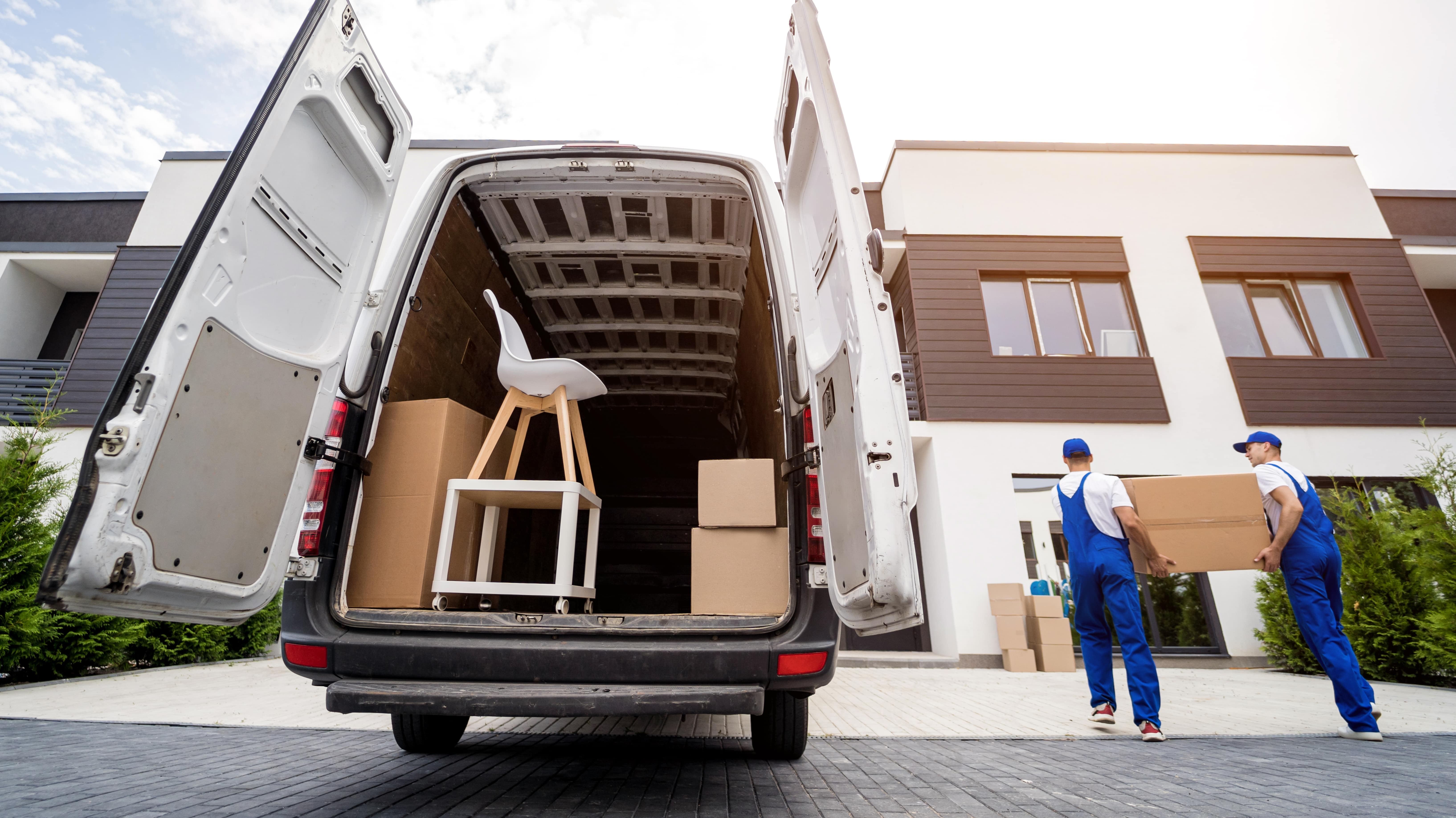 Moving Company Workers Working